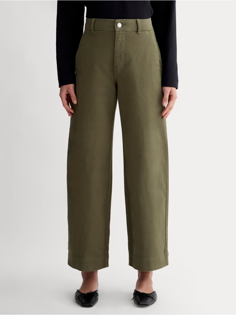 Everlane Utility Wide Leg Pant In Kalamata